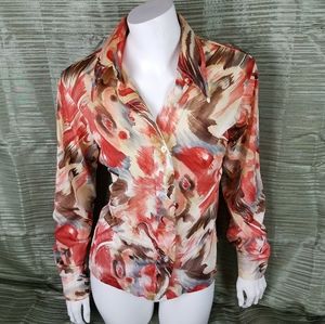 Genuine 1970's Vintage Women's Shirt Wide Collar